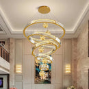 Axyaa Crystal Villa Chandelier for Living Room, Hotel Duplex, Loft Apartment Staircase