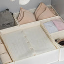 Axyaa Cotton Linen Storage Box Set for Wardrobe Organization