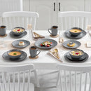 Axyaa MODA Stoneware Dinner Set - 48-Piece Grey Tableware in VANCASSO Design