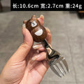 Axyaa Cute Bear Rabbit Cat Stainless Steel Fruit Fork Dessert Spoon