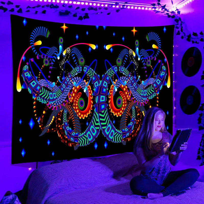Axyaa Psychedelic Space Tapestry Wall Hanging for Bedroom and Dorm Decor
