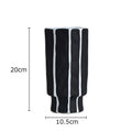 Axyaa Stripe Ceramic Vase Flower Pots Desk Decor Ornaments Craft Floral Vases