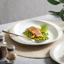 Axyaa Ceramic White Steak Plate - High-value Hotel Tableware