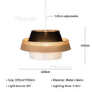 Axyaa Nordic Fabric Chandelier Pendant Lights for Home Decor