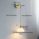 Axyaa Nordic LED Wall Lamp Pull Chain Switch Indoor Stair Light Sconce