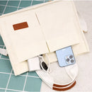 Axyaa Corduroy Shoulder Bag Multi-Pocket Handbag with Adjustable Strap