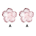 Mini Sakura Bowl Set - Set of 2 Glass Plates with Gold Border for Desserts