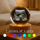 Axyaa Custom Crystal Ball LED Night Light - Personalized Desk Decor Gift