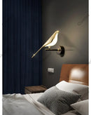 Axyaa Magpie Wall Lamp: LED 360° Rotating, Bedroom & Living Room Lighting Decoration