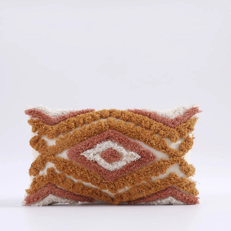 Tufted Rainbow Cushion Cover for Home Decor Axyaa Brand