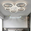 Axyaa Circle Fan Light Ceiling Fan: Modern Minimalist Smart Control for Bedrooms & Living Rooms