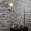 Axya Vintage White Fabric Wall Sconce - Bedroom Living Room Indoor Light