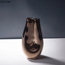 Axyaa Double Hole Glass Vase for Desk Decor and Flower Arrangement