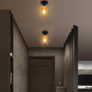 Axyaa Hemp Rope Woven Ceiling Light: Retro Style, E27 Base, Aisle & Balcony Fixture