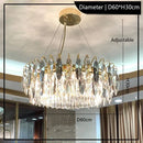 Axyaa Crystal Chandelier Pendant Light for Luxurious Living Room