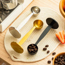 Axyaa Stainless Steel 2-In-1 Coffee Scoop and Tamper Spoon for Espresso Tea Kitchen