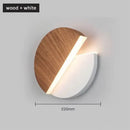 Axyaa LED Wall Lamp 360 Degree Rotation Adjustable Bedside Lights White Black