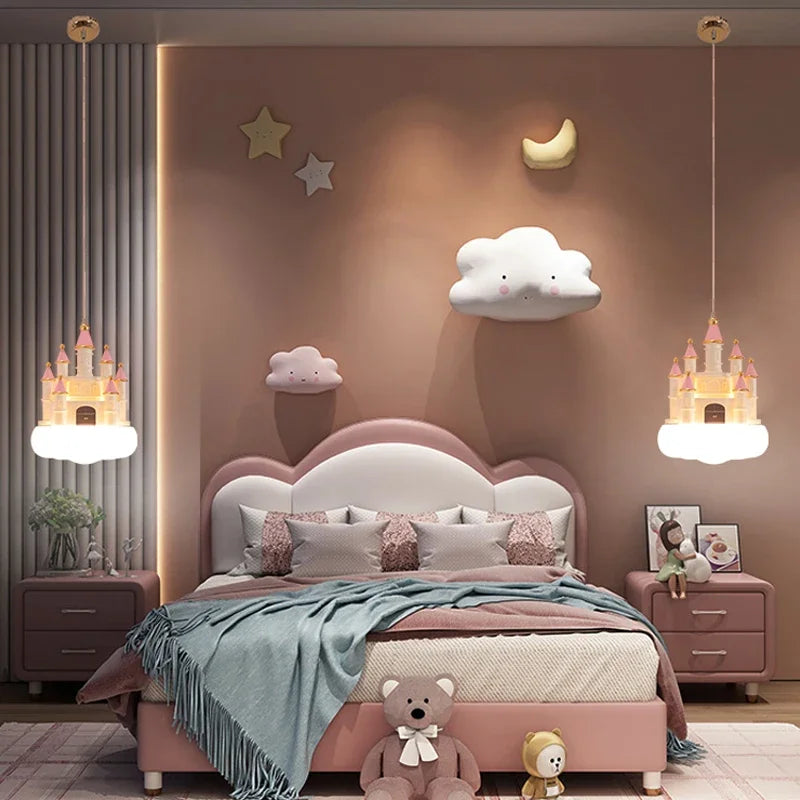 Axyaa Castle Chandelier LED Pendant Light for Children's Bedroom