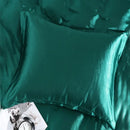 Axyaa Silk Satin Pillowcase Square Throw Pillow Cover 50x50cm