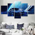 Axyaa Famous Cars & Outer Space Canvas Wall Art Poster Set