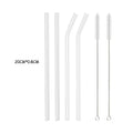 Axyaa Glass Straw Set: Reusable Straws for Smoothies & Cocktails