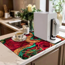 Axyaa Christmas Scales Absorbent Kitchen Mat