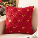 Axyaa Soft Plush Faux Fur Christmas Tree Pillow Cover for Winter Holiday Decor