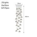 Axyaa Nordic Crystal Chandelier for Stairs