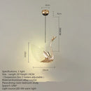Axyaa Swan Acrylic LED Pendant Chandelier for Home and Restaurant Lighting