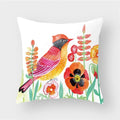 Axyaa Decorative Cushion Cover Throw Pillow 45*45 Sofa Flower Bird Animal Pillowcase