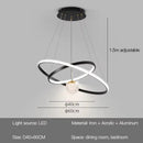 Axyaa Moderne Ronde Led Kroonluchters Voor Woonkamer Eetkamer Glans Hanglampen