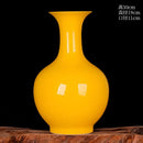 Axyaa Yellow Glazed Ceramic Vase for Home, Living Room, and TV Cabinet
