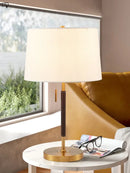 Axyaa Modern Leather Iron Table Lamp with Pull Switch