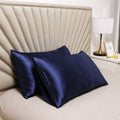 Axyaa Simulated Silk Satin Pillowcases Set of 2 with Envelope Closure
