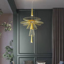 Axyaa Flying Saucer Pendant Light: Modern Minimalist Luxury Chandelier for Living Room and Restaurant.