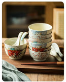 Axyaa Ceramic Rice Seasoning Soup Bowl Small Household Tableware