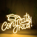 Axyaa LED Neon Graduation Congrats Light Sign 20in for Party Decoration