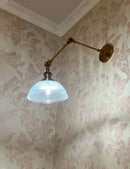 Axyaa Glass Arm Wall Lamp Retro Reading Light Black Gold Industrial Led Wall Fixture