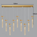 Axyaa Crystal Chandelier, Elegant Dining Room Lighting, Luxury Living Room Pendant Lights