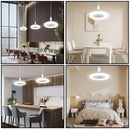 Axyaa 2-in-1 LED Fan Ceiling Light, 3-Speed E27 Lamp, Remote Control, Living Room & Bedroom