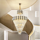 Axyaa Luxury Crystal Chandelier for Villa Living Room Spiral Staircase Loft Duplex