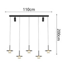 Axyaa Modern Ceiling Chandelier - Dining Room & Living Room PendantLight Fixture