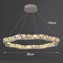 Axyaa Crystal Chandelier Stair Pendant Lamp Living Room Interior Lighting