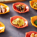 Axyaa Crab Shell Plate: Ceramic Sushi Appetizer Dessert Snack Plate - Molecular Cuisine Tableware