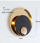 Axyaa Modern G9 LED Marble Brass Gold Wall Lamp for Living Room Bedroom