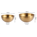 Axyaa Stainless Steel Fruit Salad Bowl Soup Noodles Mixing Container Kitchen Tableware