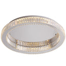 Axyaa Crystal Circle LED Chandelier: Modern Ceiling Light for Home Decor