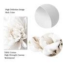White Rose Dahlia Romantic Flower Palm Leaf Wall Art Canvas Painting Bedroom Decor Axyaa