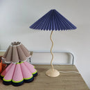 Axyaa Retro Pleated Umbrella Table Lamp Swing Iron Art for Master Bedroom