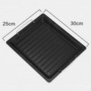 Axyaa Reversible Cast Iron BBQ Grill Pan for Outdoor Cooking